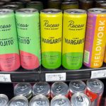 Assorted cans of mocktails and adaptogenic drinks sit on a store shelf in Los Angeles, California, April 11, 2025. Some common ingredients in new nonalcoholic social tonics can interact with common medications and medical conditions. (Shutterstock)